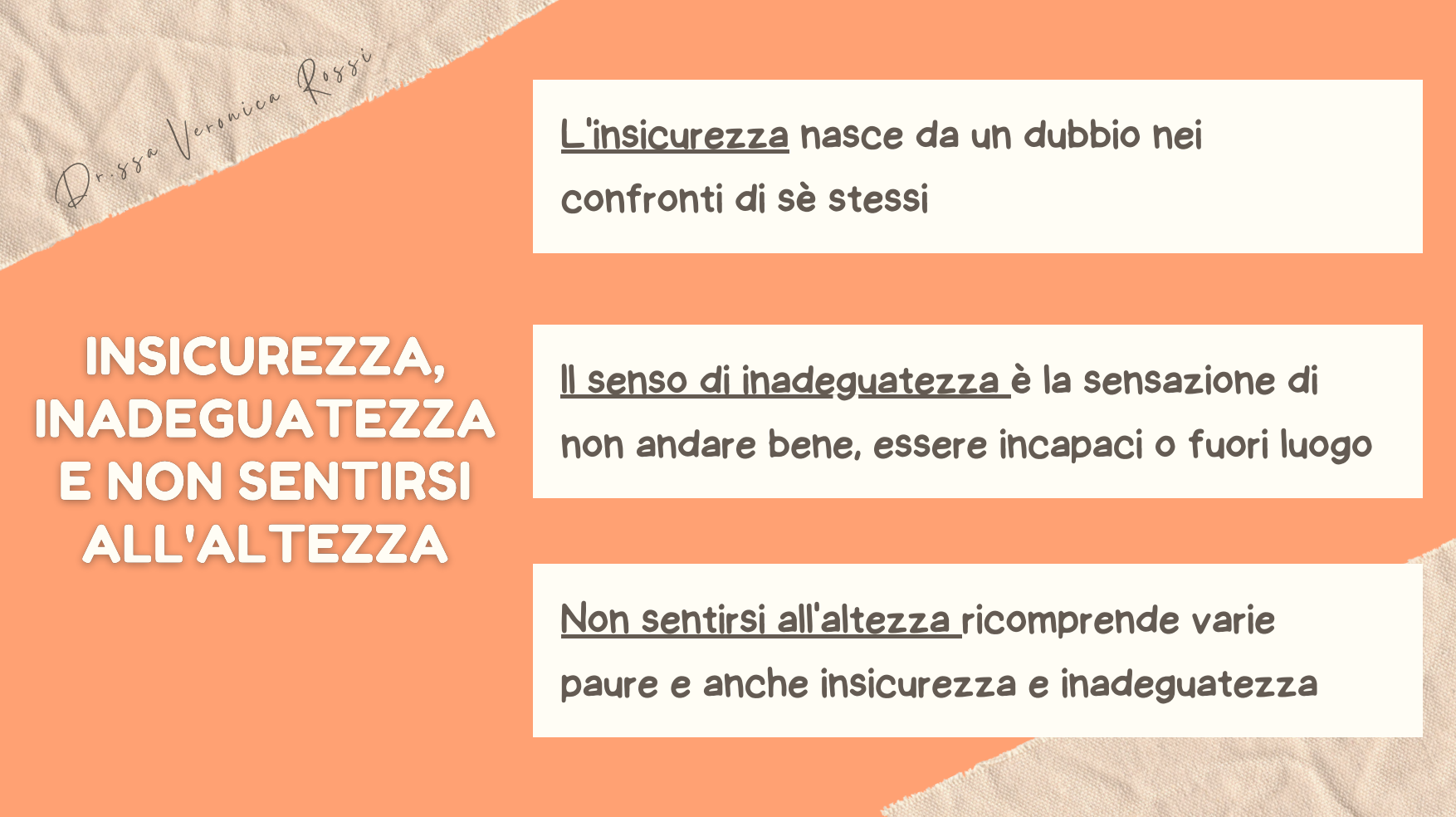 Insicurezza e inadeguatezza